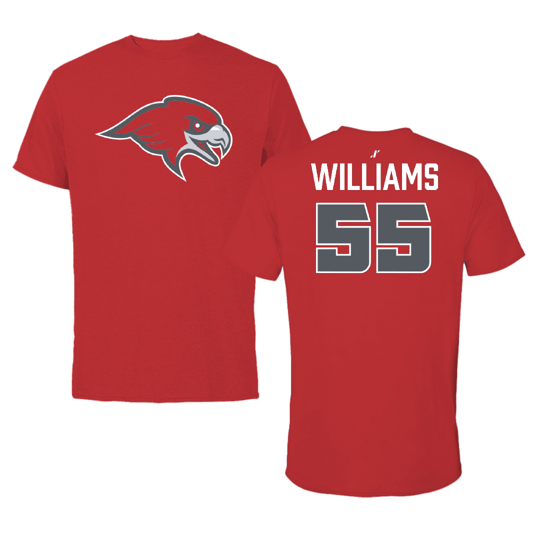 Montclair State University Football Red Tee - #55 Jamal Williams