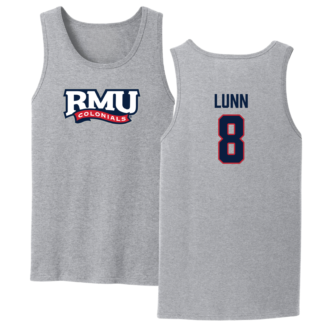 Robert Morris University Ice Hockey Sport Gray Tank Top - #8 Gabriel Lunn