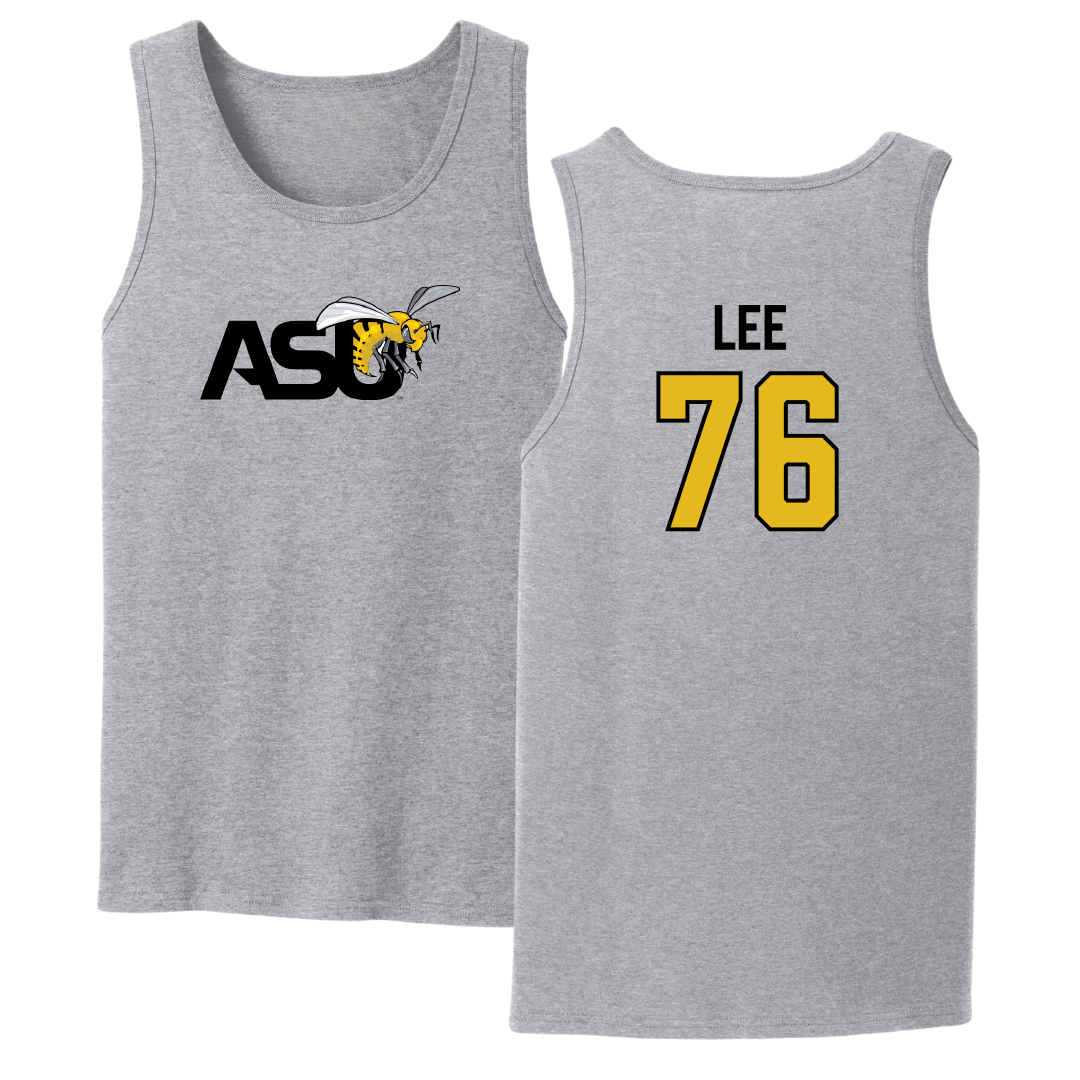 Alabama State University Football Sport Gray Tank Top - #76 Marvin Lee