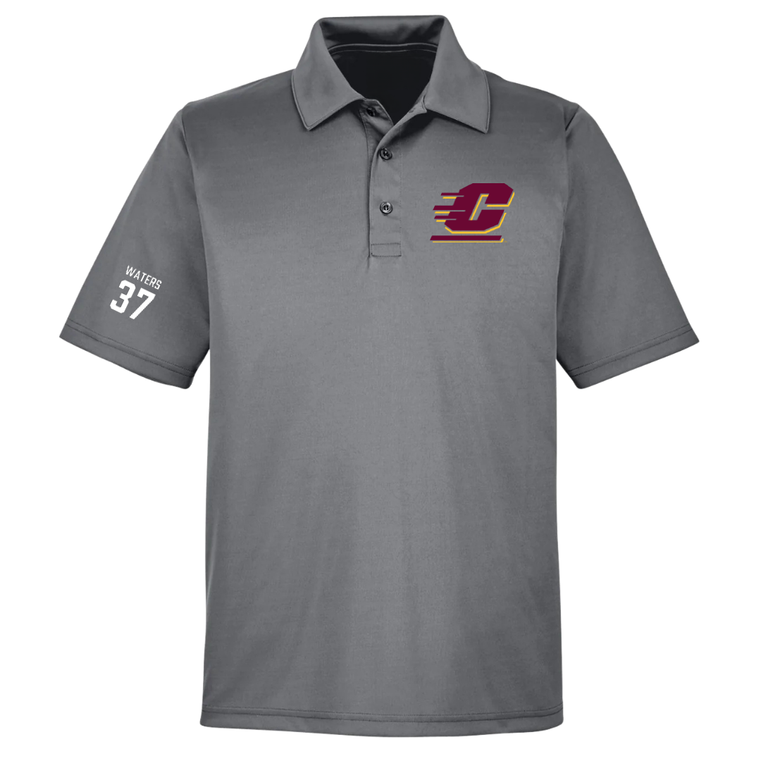 Central Michigan University Baseball Light Gray Polo - #37 Evan Waters