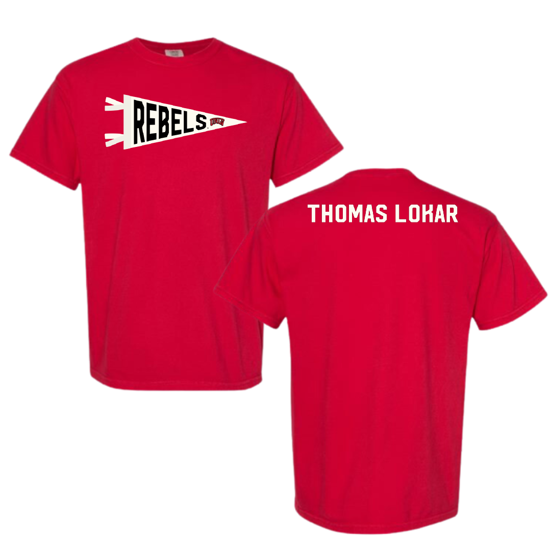 University of Nevada-Las Vegas Cheer Red Pennant Comfort Colors Tee - Maddie Thomas Lokar