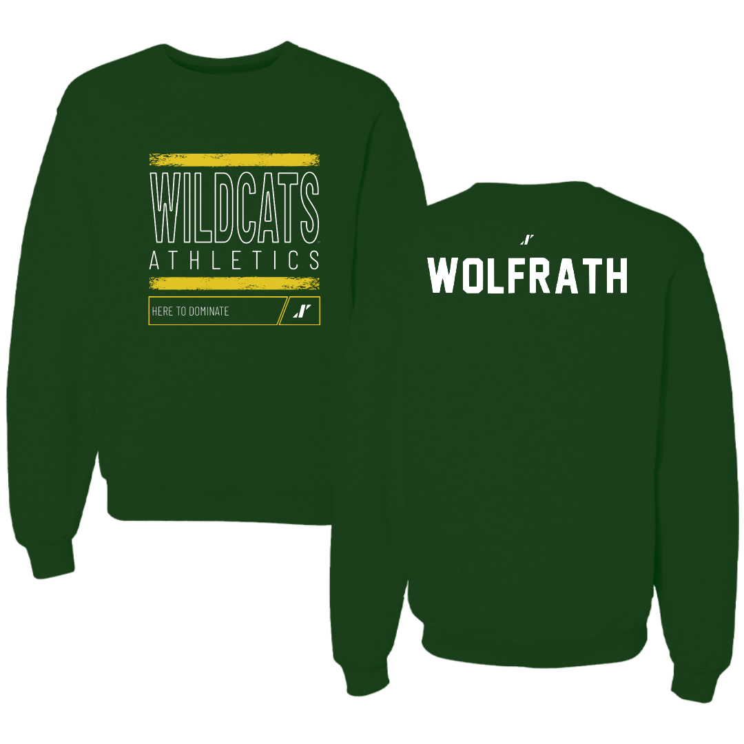 Northern Michigan University TF and XC Forest Green Dominate Crewneck - Ellyse Wolfrath
