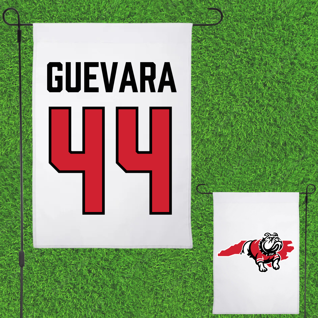 Gardner-Webb University Baseball White Garden Flag - #44 Diego Guevara