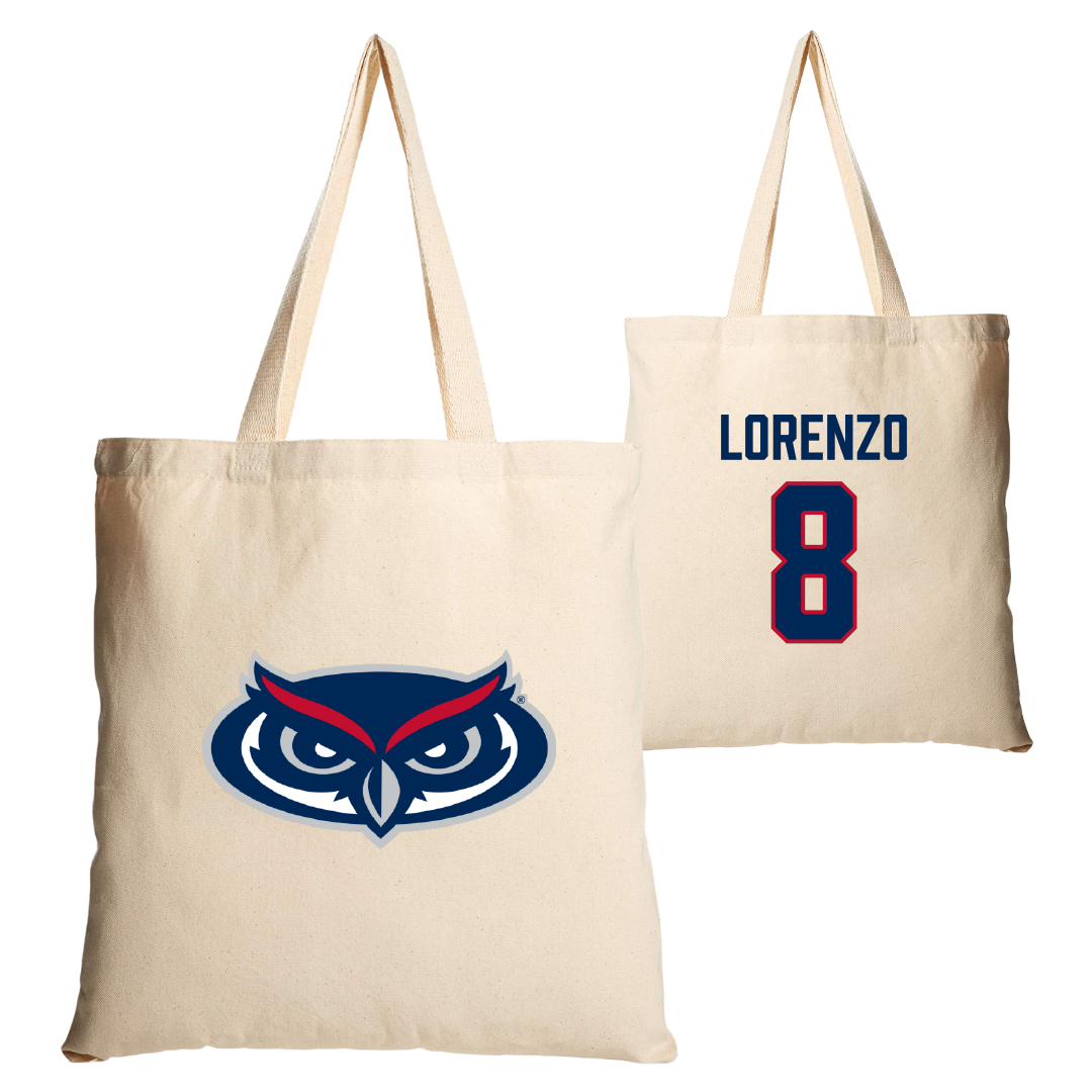Florida Atlantic University Softball Tan Canvas Tote Bag - #8 Brooklyn Lorenzo