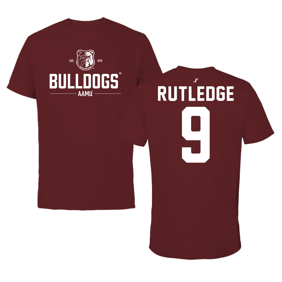Alabama A&M University Baseball Maroon General Performance Tee - #9 Trey Rutledge