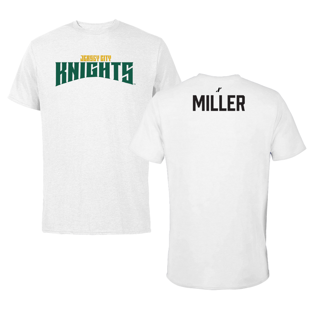 New Jersey City University Wrestling (W) White Classic Performance Tee - Gabrielle Miller