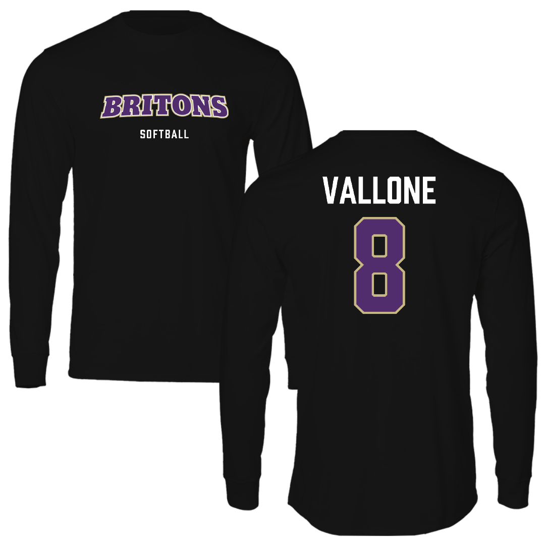 Albion College Softball Black Long Sleeve - #8 Layla Vallone