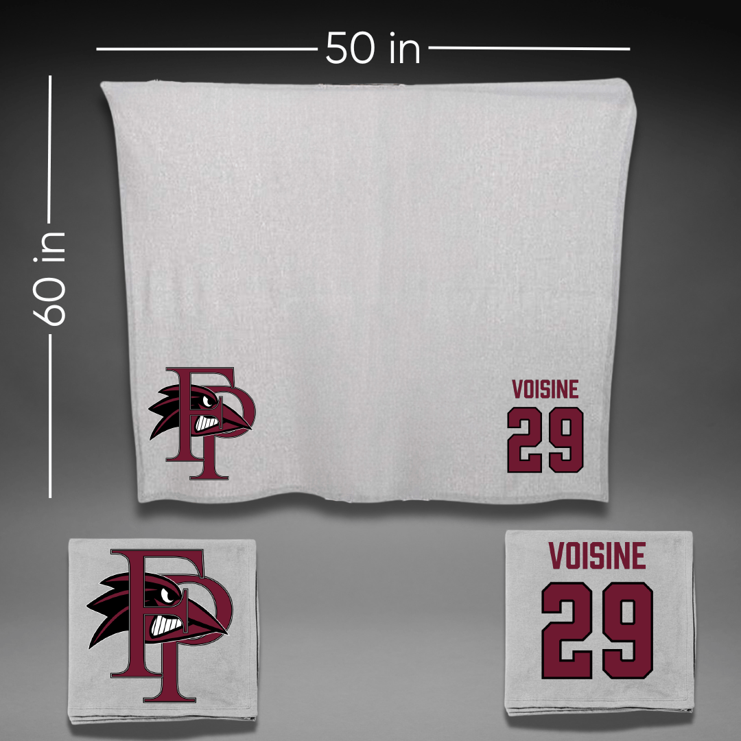 Franklin Pierce University Baseball Gray Blanket - #29 Brycen Voisine