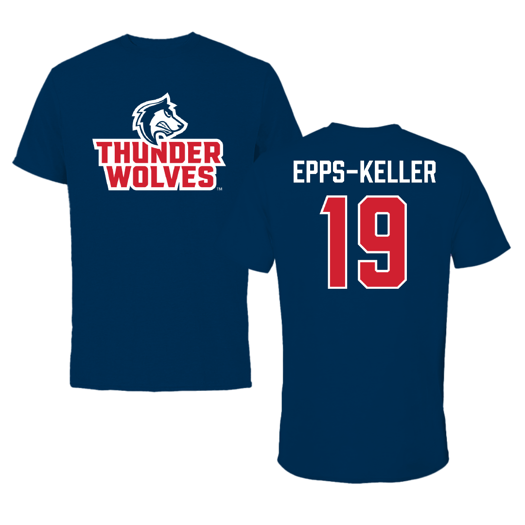 Colorado State University-Pueblo Football Navy Performance Tee - #19 Malik Epps-Keller