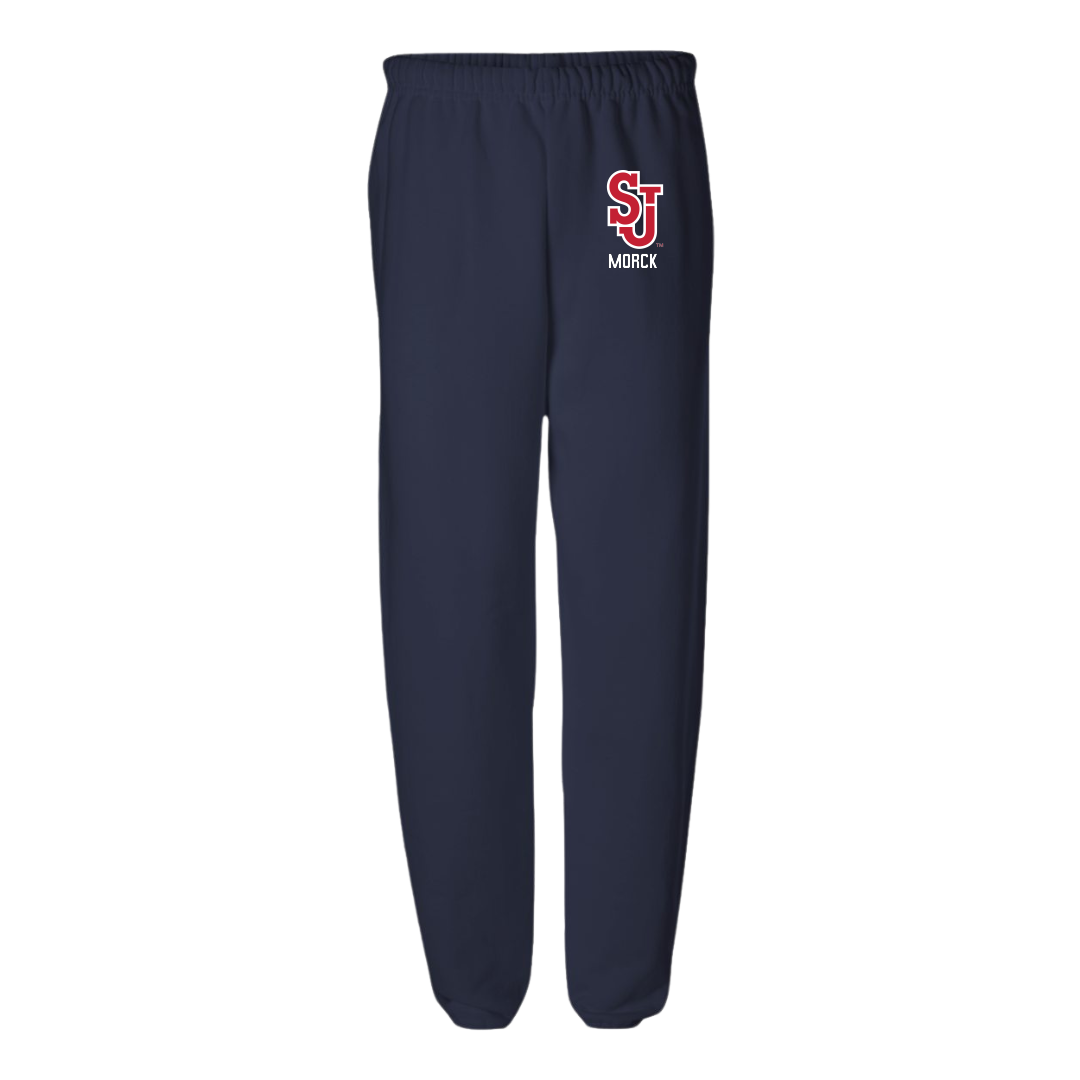 St. John's University (New York) Soccer (M) Navy Sweatpants - #15 Tyler Morck