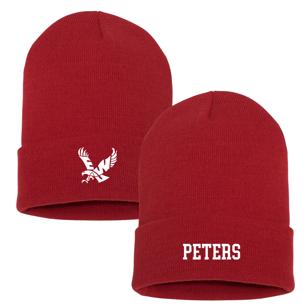 Eastern Washington University TF and XC Red Beanie - Evan Peters