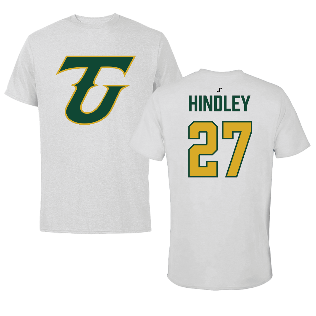 Tiffin University Baseball Light Gray Performance Tee - #27 Connor Hindley