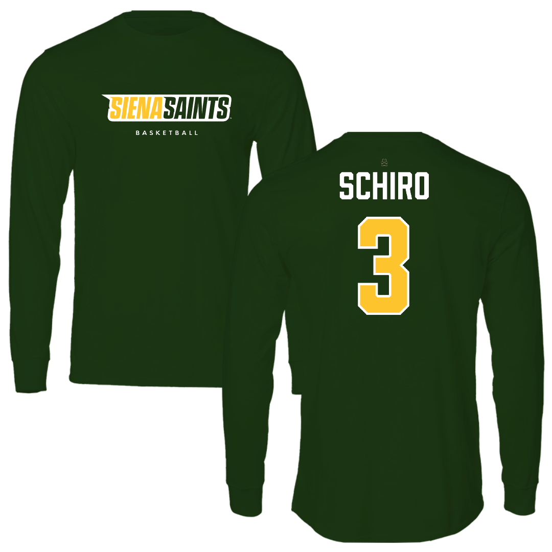 Siena University Basketball (W) Forest Green Long Sleeve - #3 Francesca Schiro