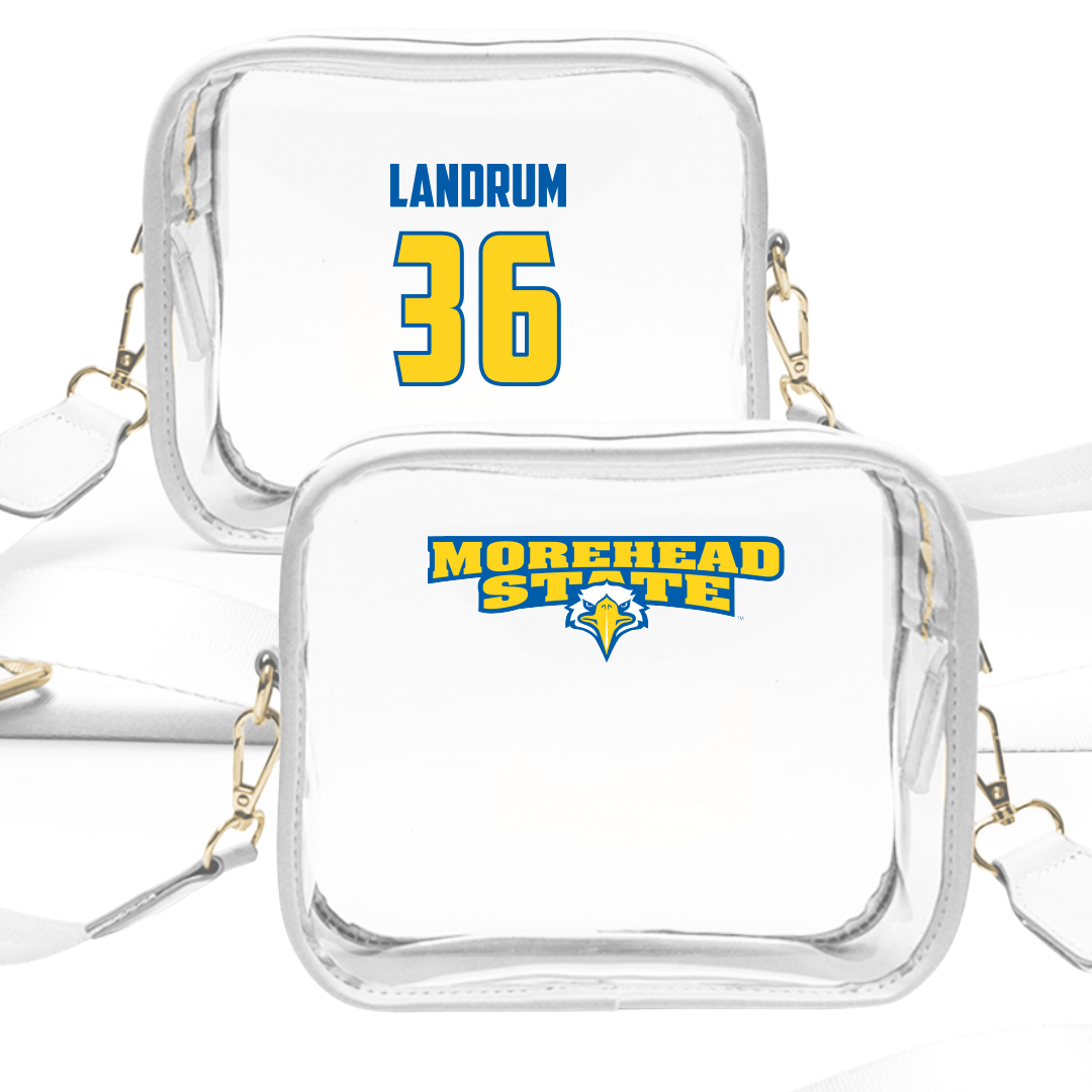 Morehead State University Baseball White Clear Stadium Bag - #36 Walker Landrum