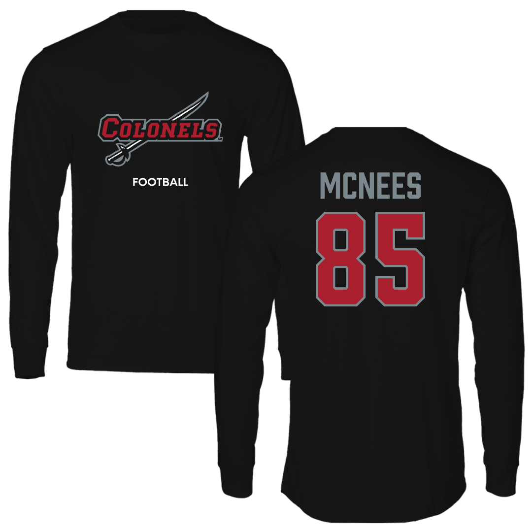 Nicholls State University Football Black Colonels Performance Long Sleeve - #85 Christian Mcnees