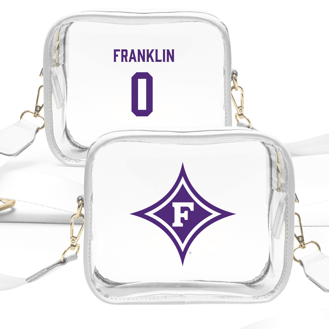 Furman University Basketball (M) White Clear Stadium Bag - #0 Abijah Franklin