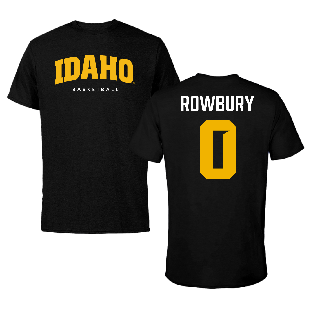University of Idaho Basketball (M) Black Idaho Performance Tee - #0 Brody Rowbury