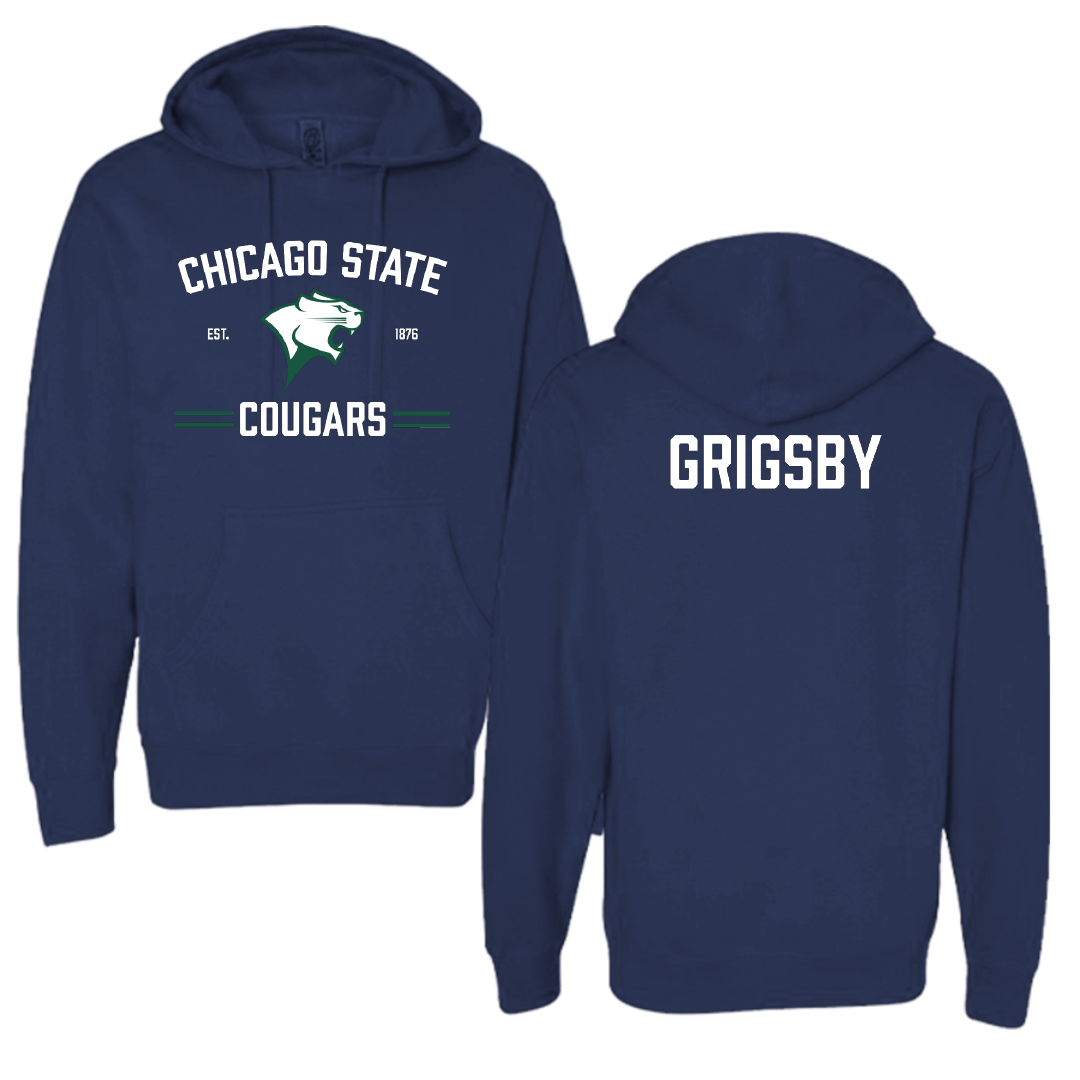 Chicago State University TF and XC Navy Hoodie - Nickolas Grigsby
