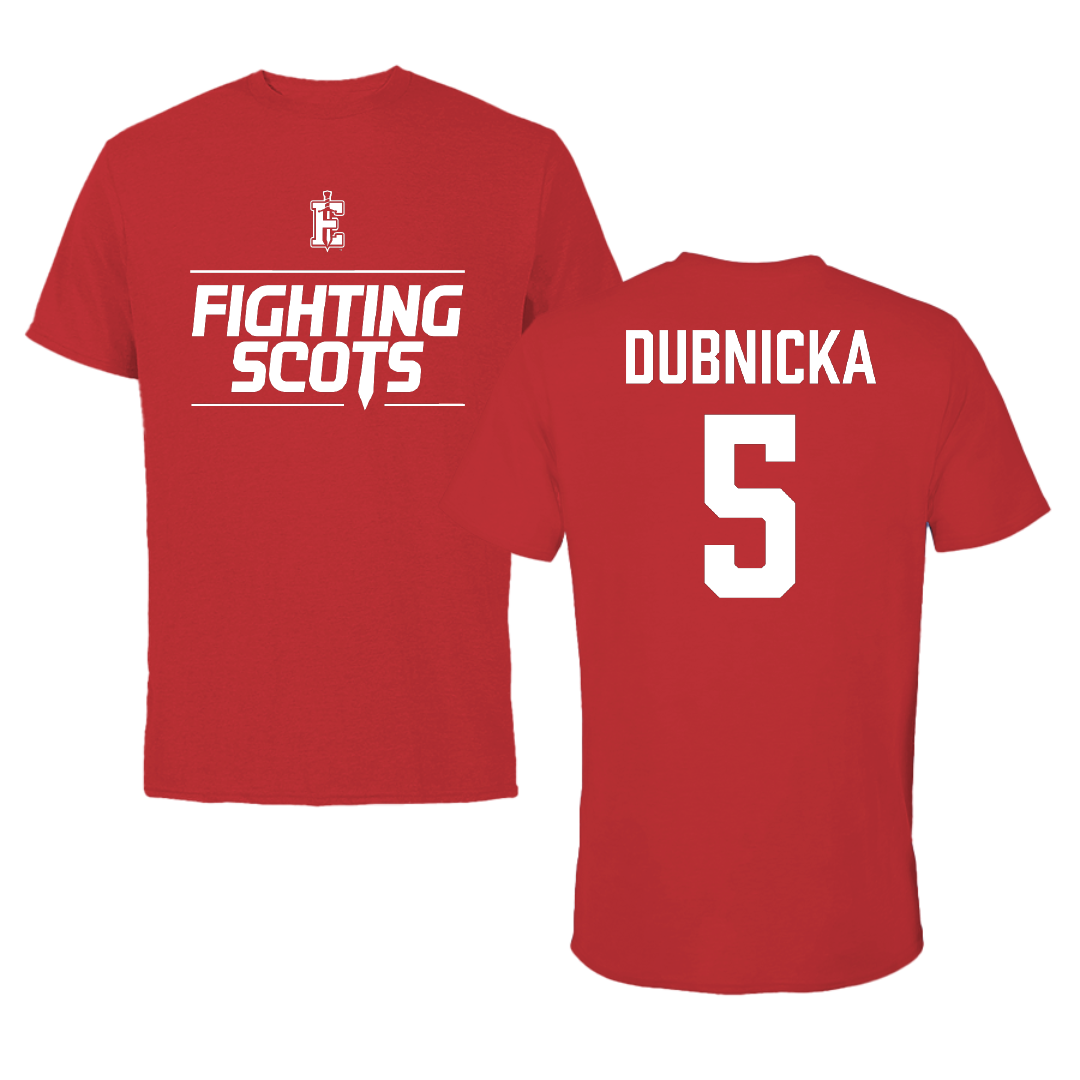 PennWest Edinboro Soccer (W) Red General Tee - #5 Noelle Dubnicka