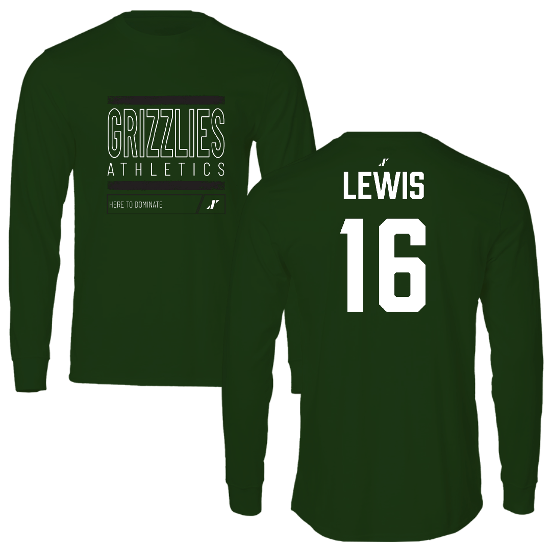 Adams State University Football Forest Green Dominate Long Sleeve - #16 Jett Lewis