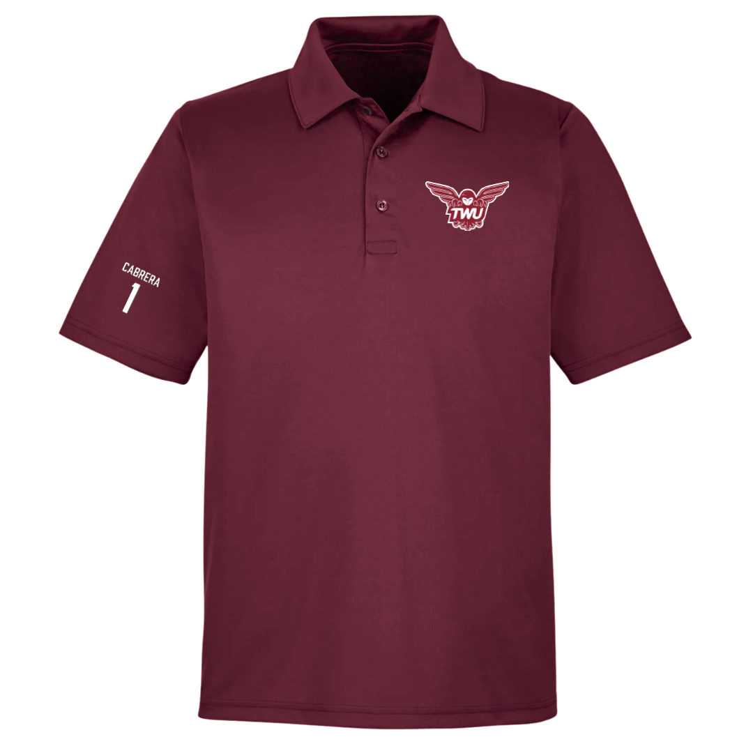 Texas Woman's University Stunt Maroon Polo - #1 Julissa Cabrera