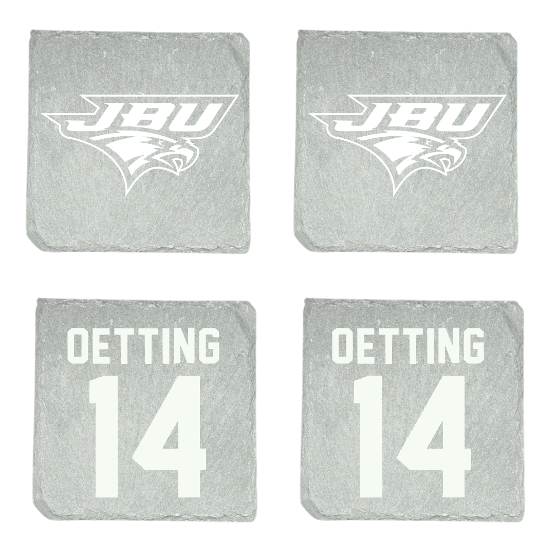 John Brown University Basketball (M) Stone Coaster (4 Pack)  - #14 Trae Oetting