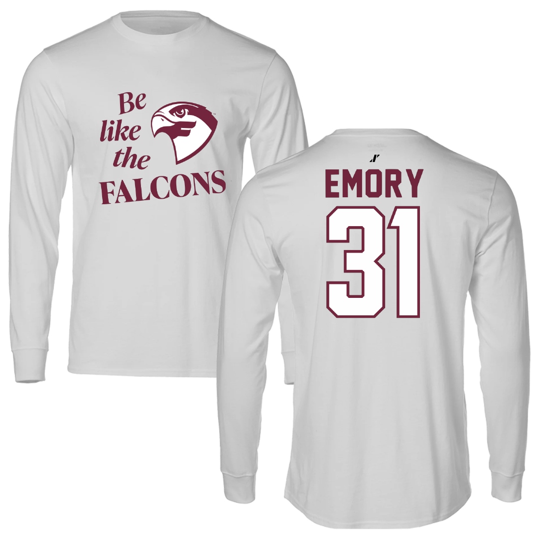 Fairmont State University Baseball Light Gray Be Like Us Long Sleeve - #31 Luke Emory