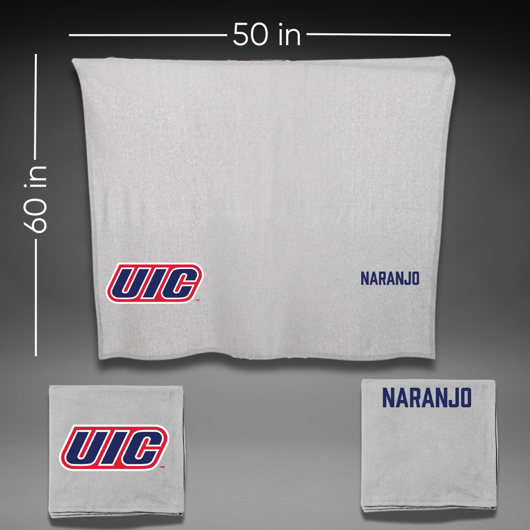 UIC Swimming & Diving Gray Blanket - Alexis Naranjo