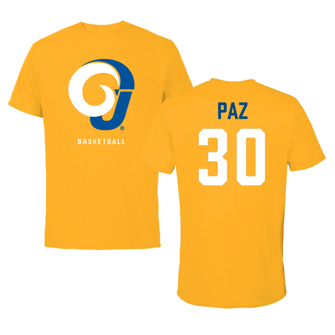 Angelo State University Basketball (M) Gold Tee - #30 Devyn Paz