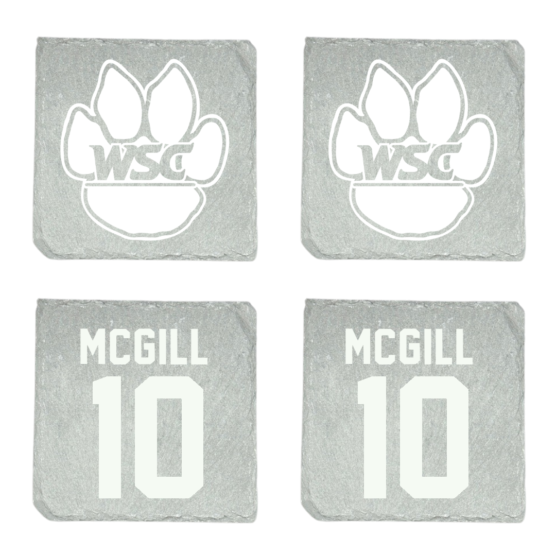 Wayne State College (Nebraska) Football Stone Coaster (4 Pack)  - #10 Brady McGill