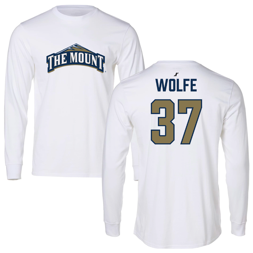 Mount St. Mary's University Soccer (M) White Long Sleeve - #37 Shem Wolfe