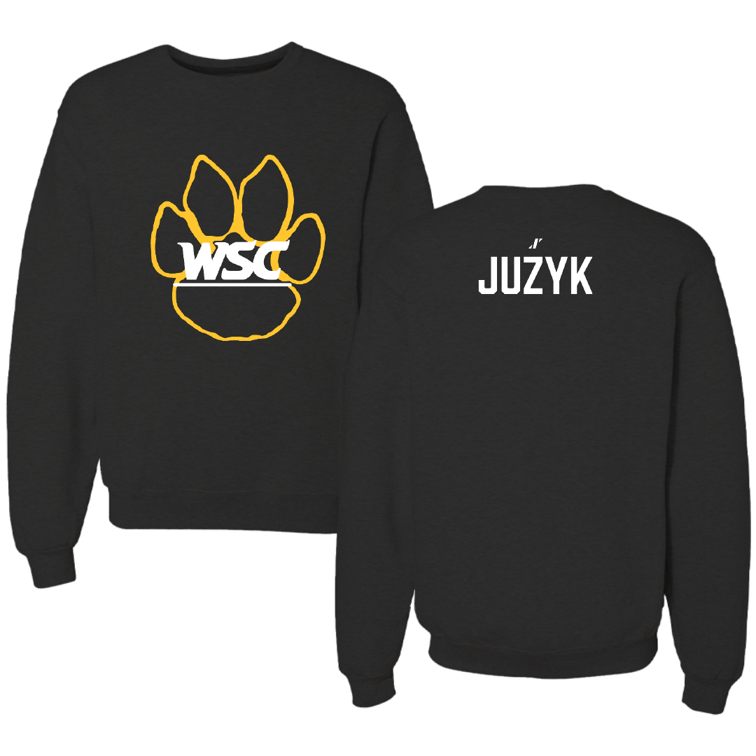 Wayne State College (Nebraska) TF and XC Black Crewneck - Vendell Juzyk