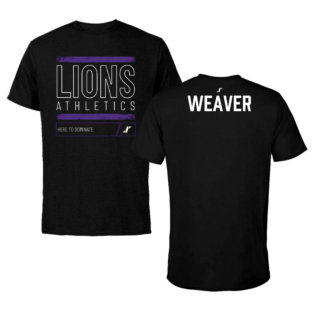 Nelson University TF and XC Black Dominate Performance Tee - Darryn Weaver