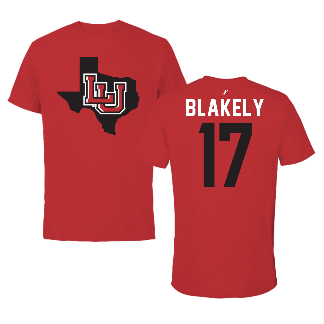Lamar University Softball Red State Performance Tee - #17 Ava Blakely