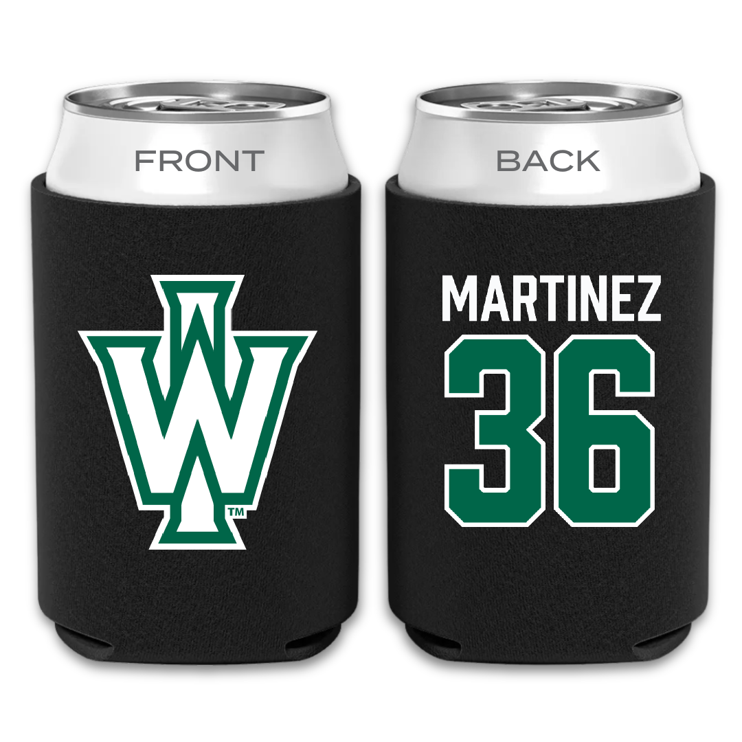Illinois Wesleyan University Football Black Can Cooler - #36 Yahir Martinez