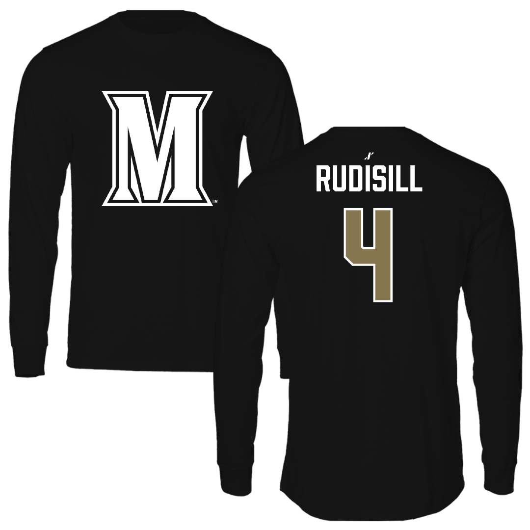 Mount St. Mary's University Baseball Black Long Sleeve - #4 Bryce Rudisill