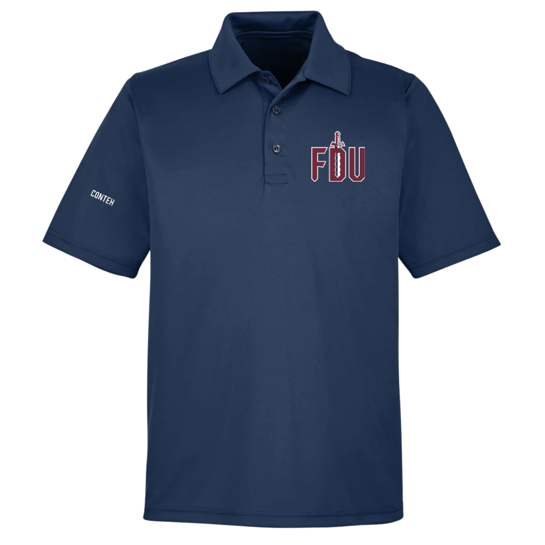 Fairleigh Dickinson University-Metropolitan Campus TF and XC Navy Polo - Ekuyami Conteh