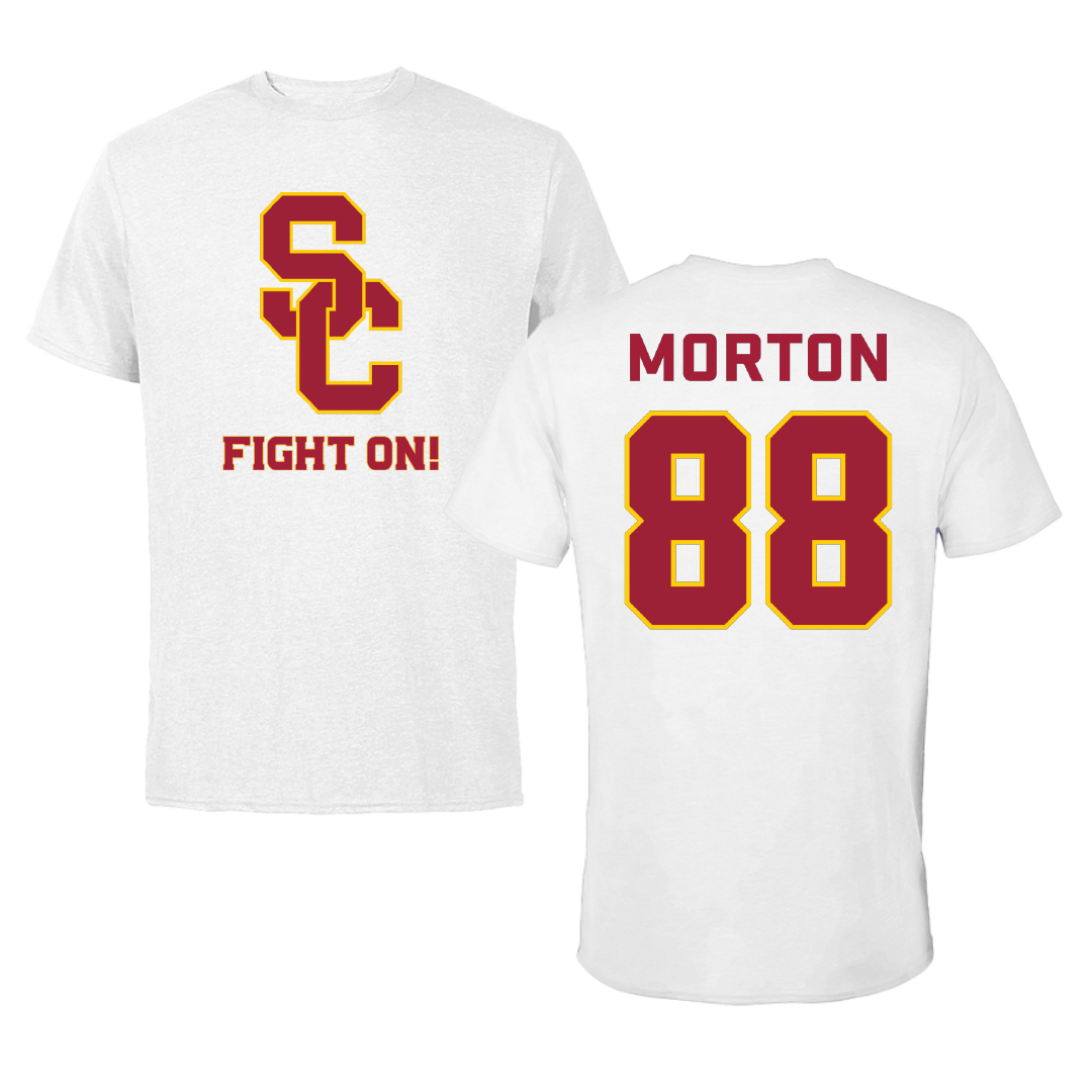 University of Southern California Lacrosse White Interlock Tee - #88 Charlotte Morton