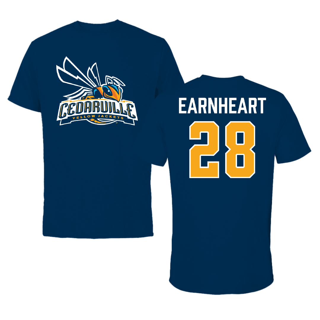 Cedarville University Soccer Navy Performance Tee - #28 Shaylee Earnheart