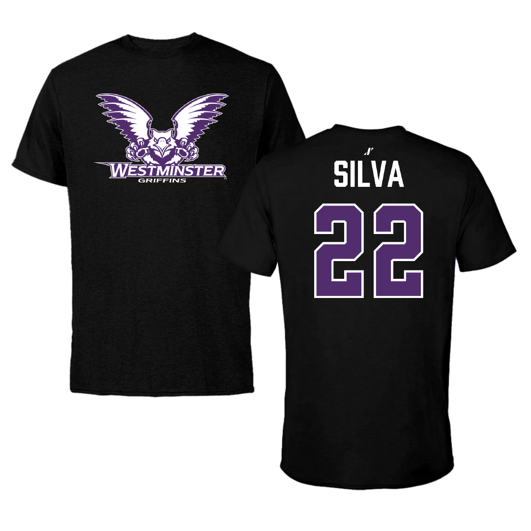 Westminster University (Utah) Lacrosse Black Tee - #22 Ryan Silva