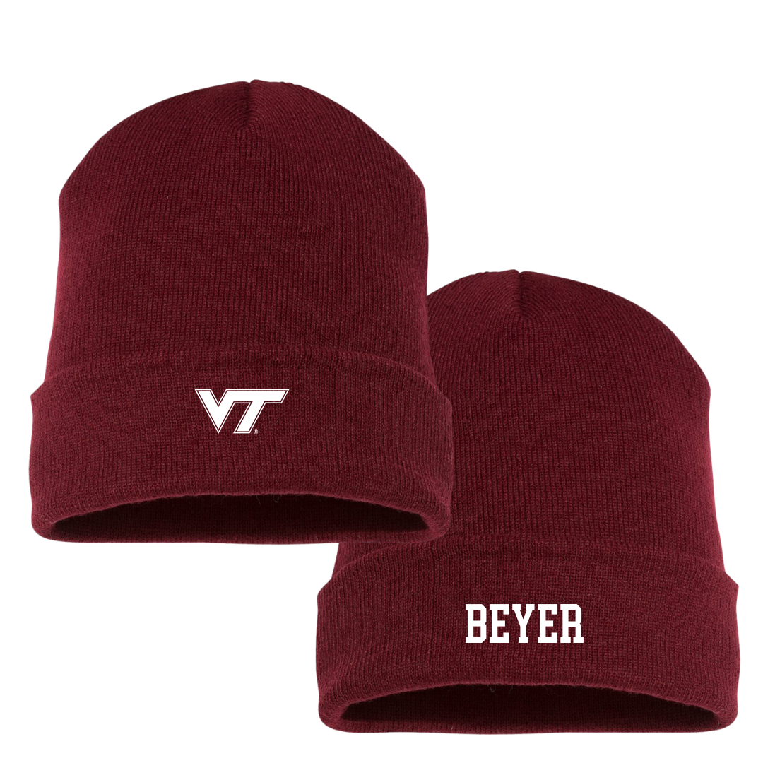 Virginia Tech Volleyball (W) Maroon Beanie - #27 Ella Beyer