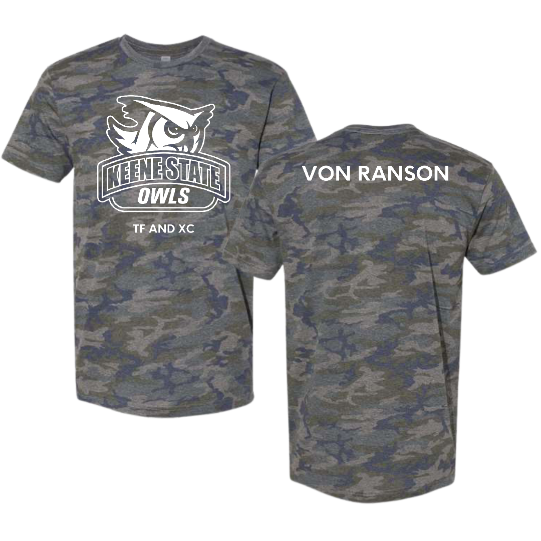 Keene State College TF and XC Vintage Camo Tee - Sean Von Ranson