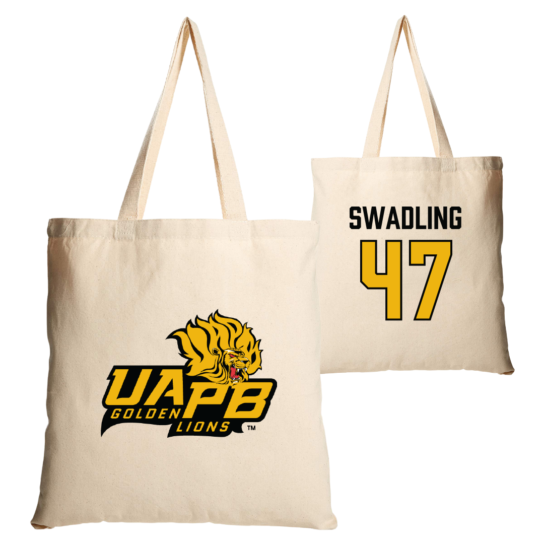 University of Arkansas-Pine Bluff Football Tan Canvas Tote Bag - #47 Andrew Swadling