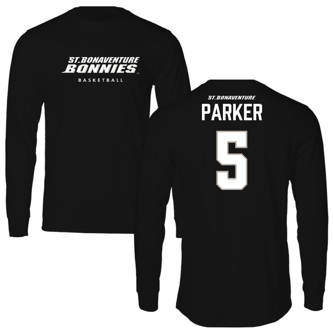 St. Bonaventure University Basketball Black Performance Long Sleeve - #5 Aaliyah Parker