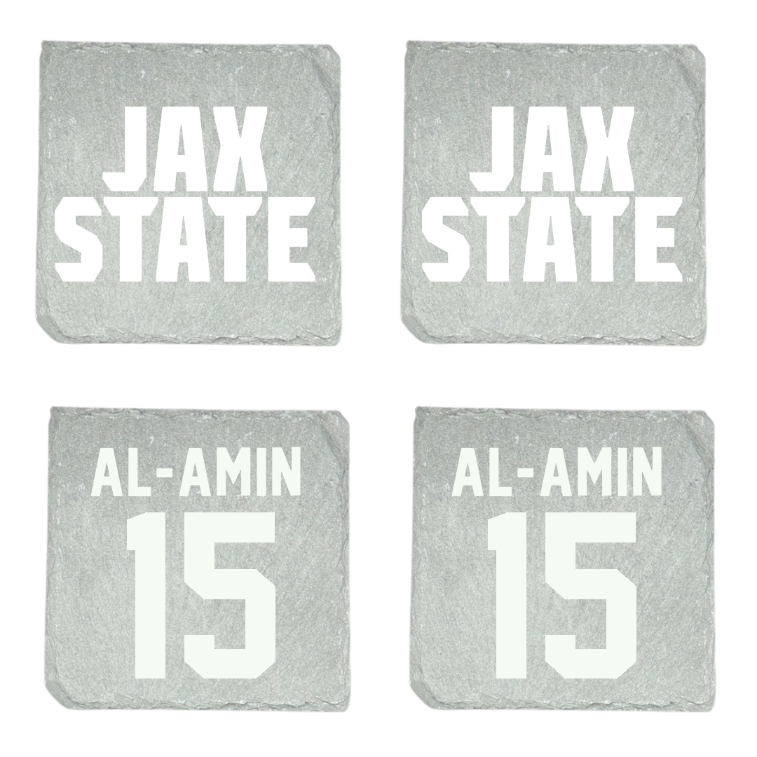 Jacksonville State University Football Stone Coaster (4 Pack)  - #15 Jibreel Al-Amin