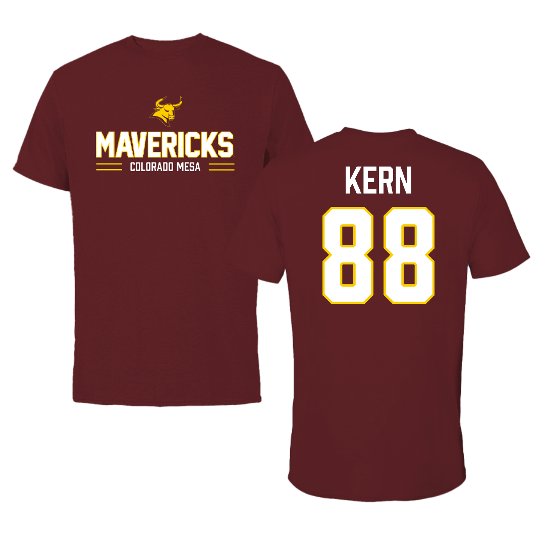 Colorado Mesa University Ice Hockey (M) Maroon General Tee - #88 Seth Kern
