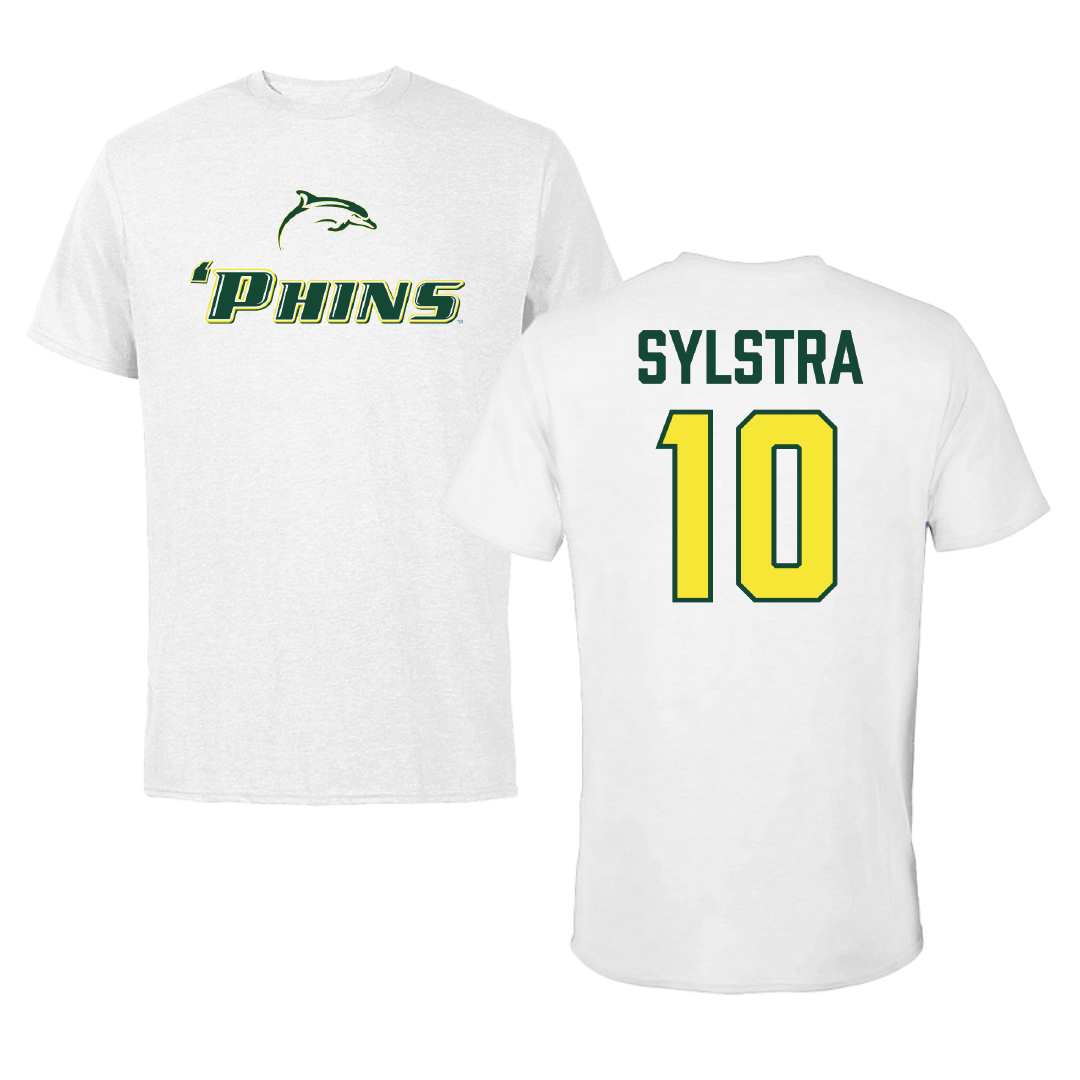 Le Moyne College Soccer (W) White Performance Tee - #10 Gabriella Sylstra