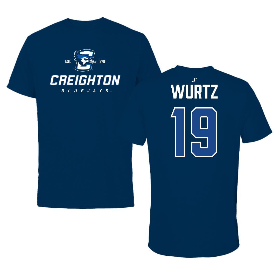 Creighton University Volleyball Navy General Tee - #19 Nora Wurtz