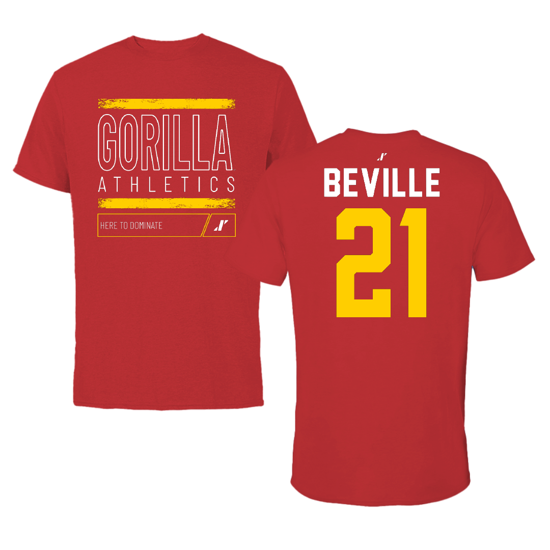 Pittsburg State University Softball Red Dominate Performance Tee - #21 Chelsea Beville