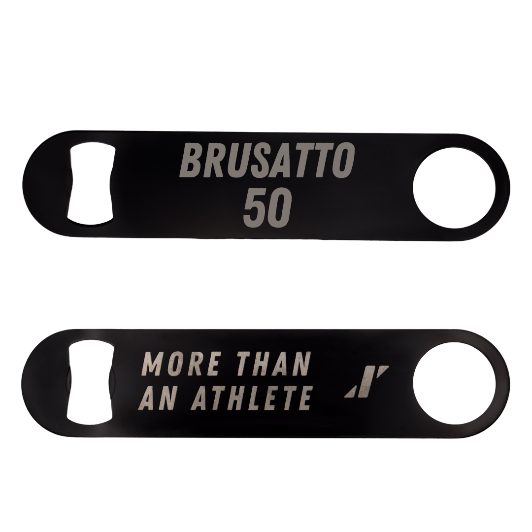 University of Utah Football Black Bottle Opener - #50 Justice Brusatto